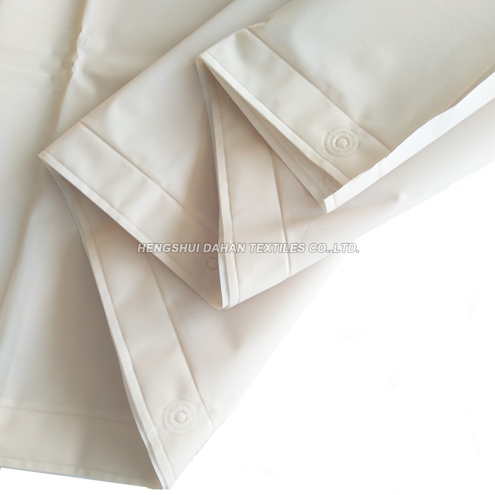 OCP15 PEVA Fabric Waterproof Shower Curtain with Plastic Hooks