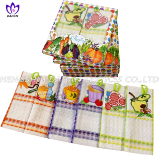 EMQ19 100% cotton embroidery tea towel,kitchen towel.