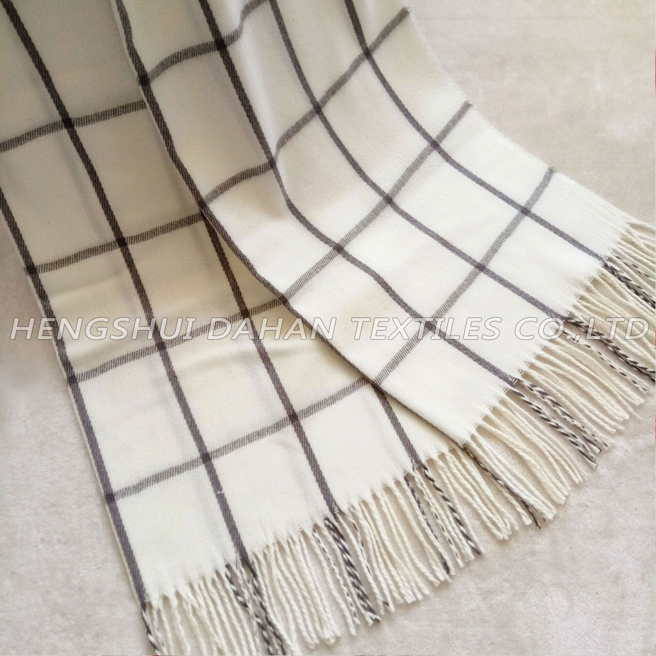 100%acrylic grid scarf shawl, blanket, BK16~19