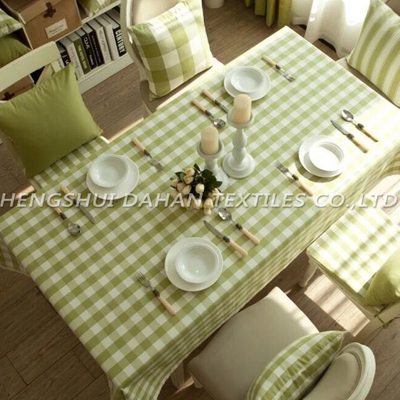 TP09 100% cotton yarn dyed grid table cloth.