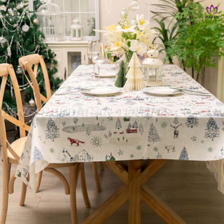 Christmas printed PEVA tablecloth. TP95