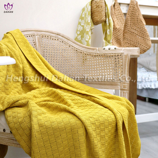 BK317 100% Acrylic knitted blanket.
