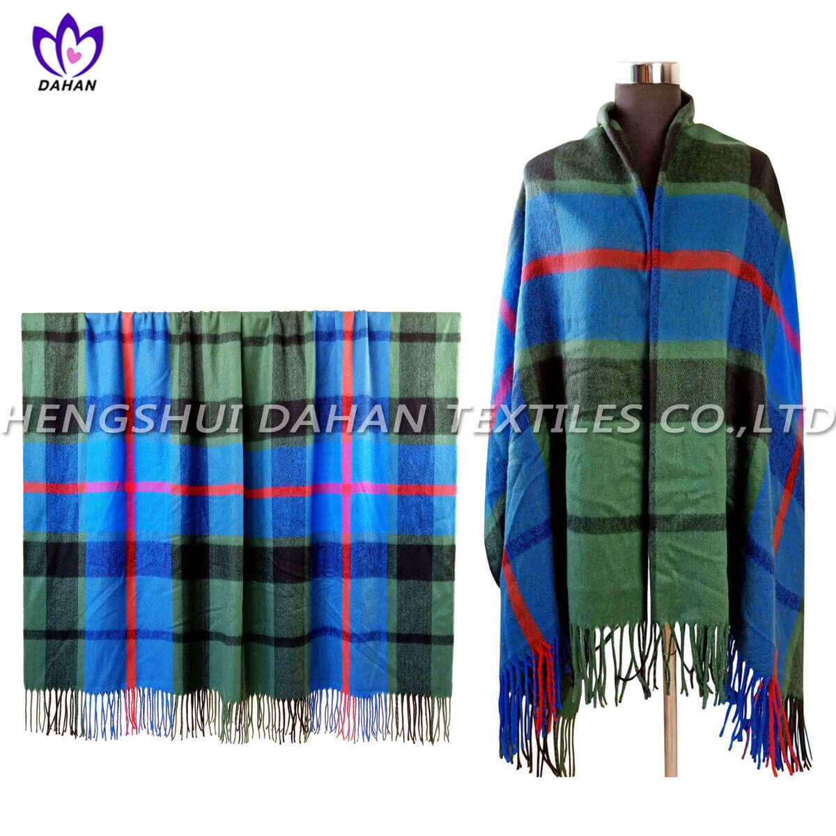 100% Acrylic tassels scarf, blanket. BK22