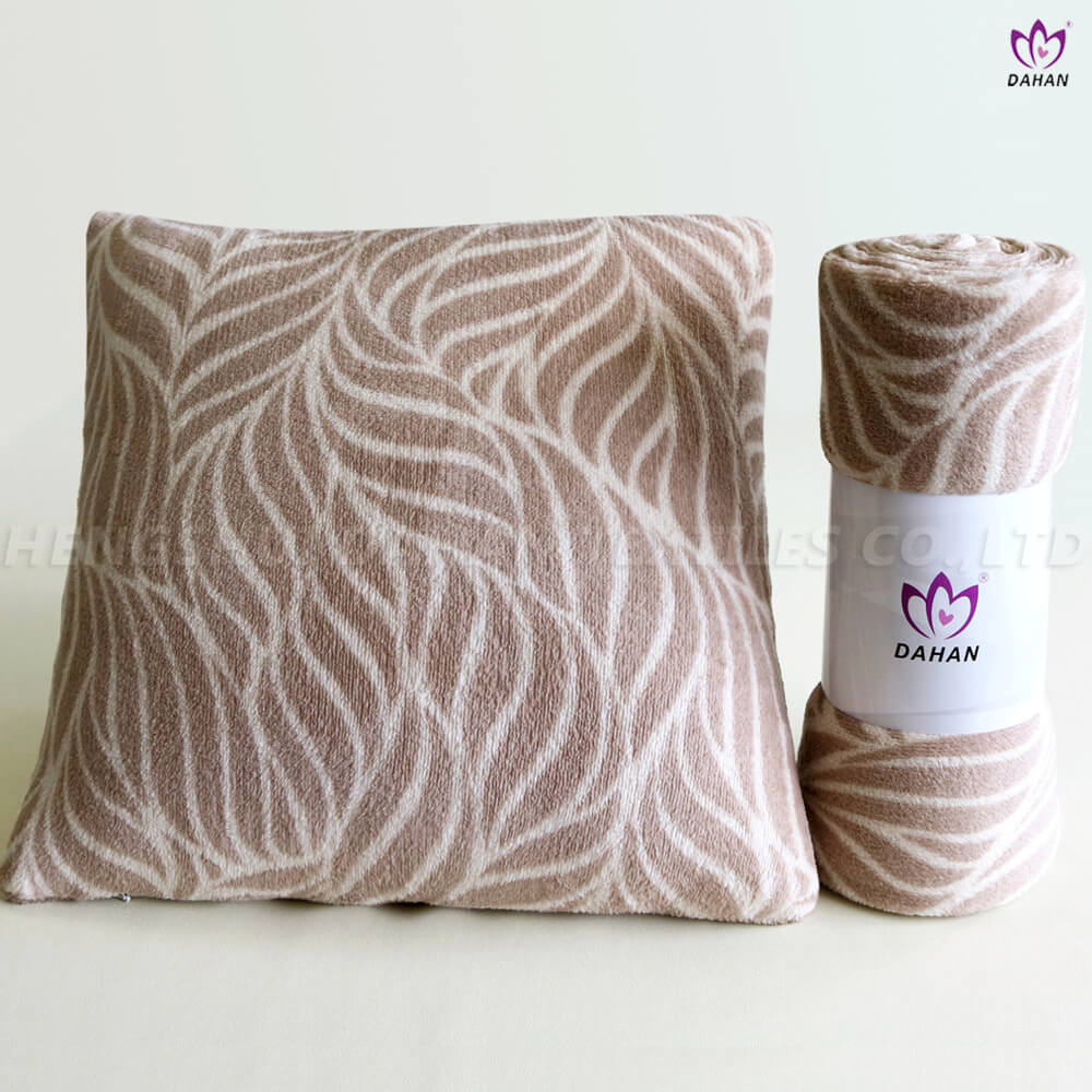 Coral fleece blanket and pillow. BK148
