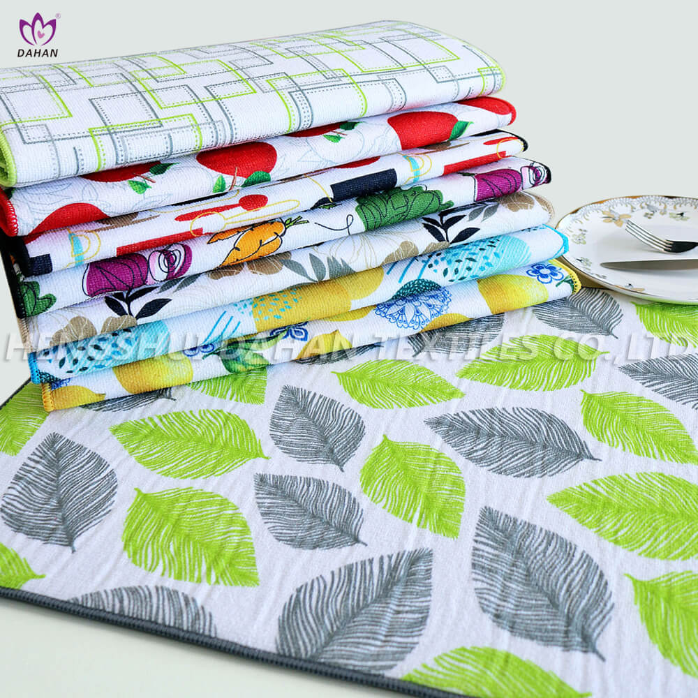 Printed drying mat.