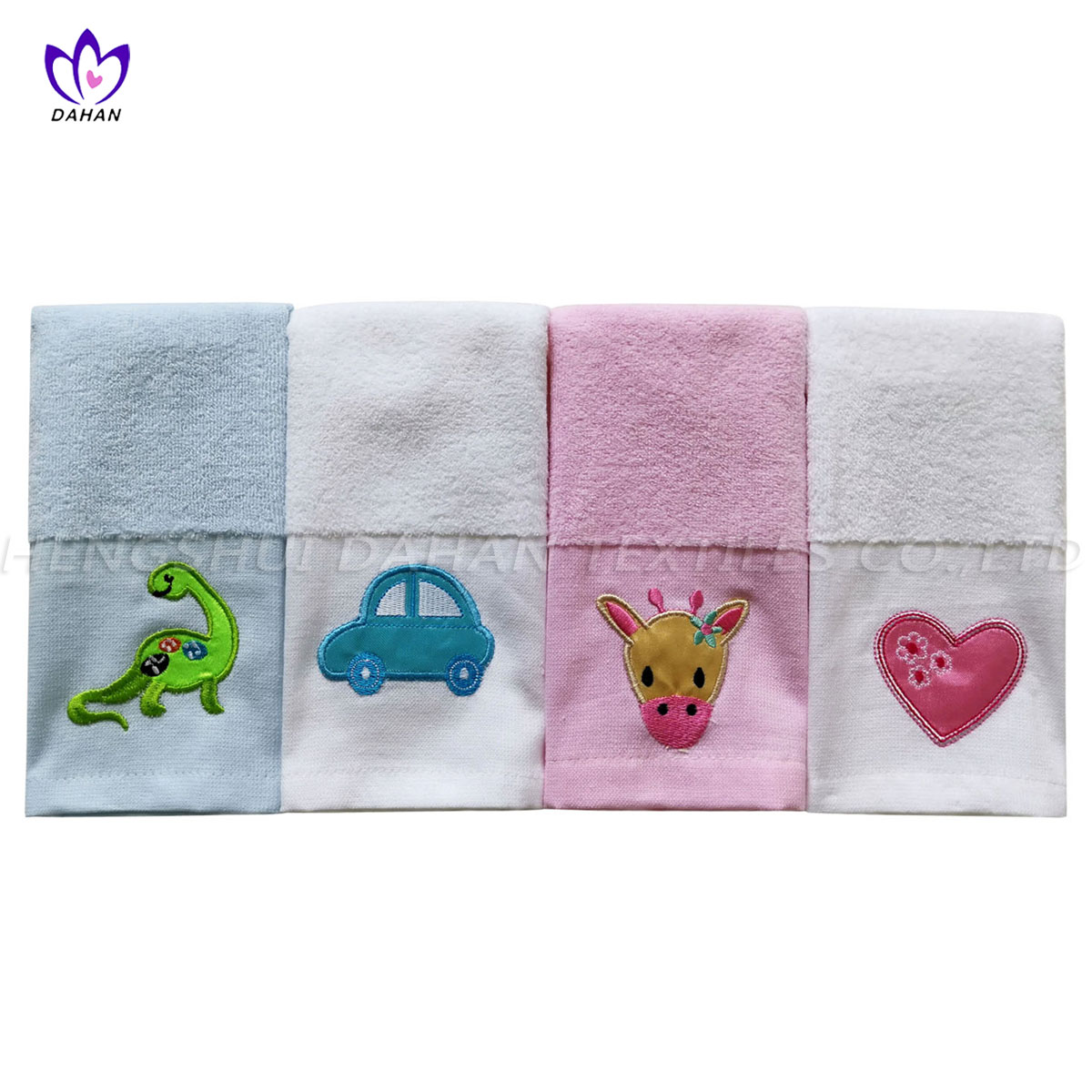 WM 100% cotton embroidery baby towels.