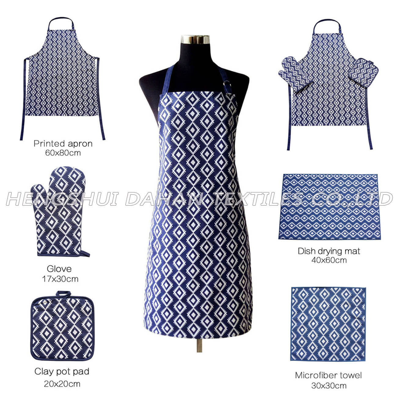 AGP33 Printing apron,dish drying mat,oven mitt,potholder,microfiber towel 5 packs