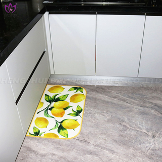 1782 Waterproof printed ground mat for kitchen.