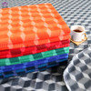 100%Polyester geometric blanket with printing.