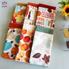 Printing and solid color microfiber kitchen towels.4pk