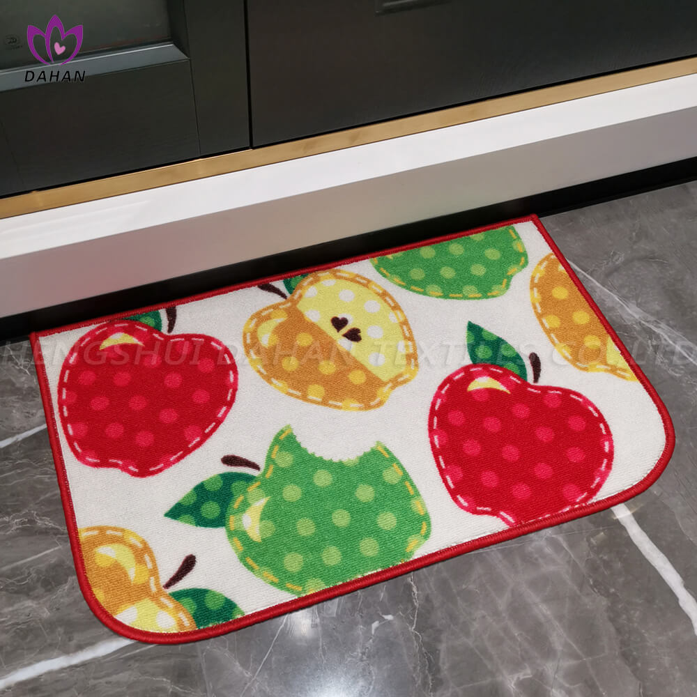 Printing ground mat kitchen mat.