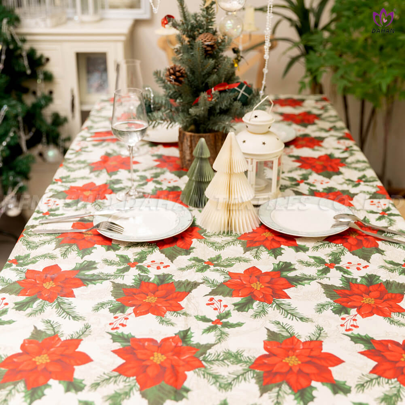 Christmas printed PEVA tablecloth. TP91