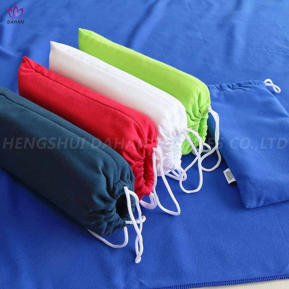 Microfiber solid color suede towels.