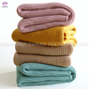 BK299 Solid color knitted blankets .