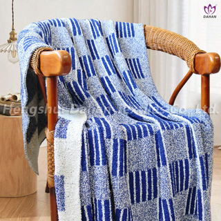 BK337 Double side knitted blanket .