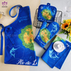 AGP220 Printing apron+glove+potholder+tea towel.4-pack