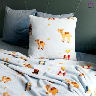 Coral fleece blanket and pillow. BK142