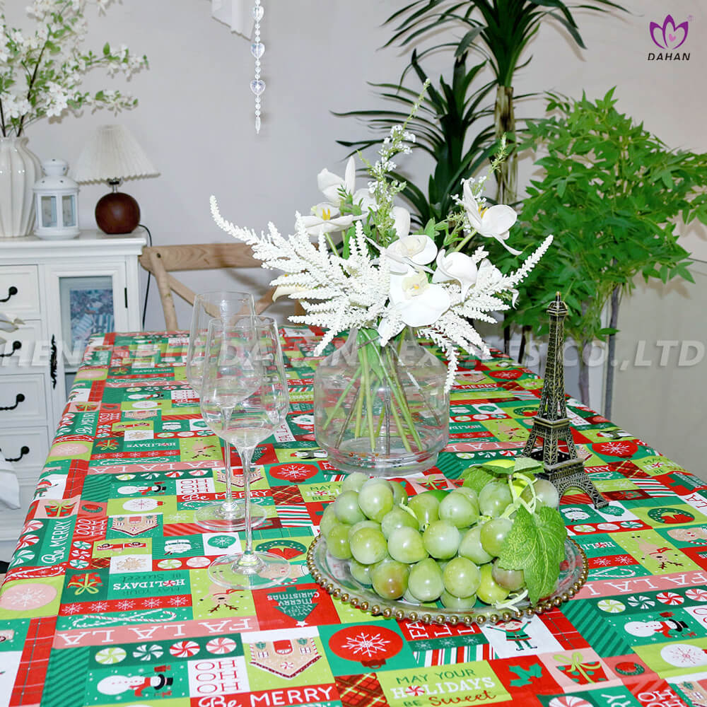 PEVA Christmas printed tablecloth. TP146