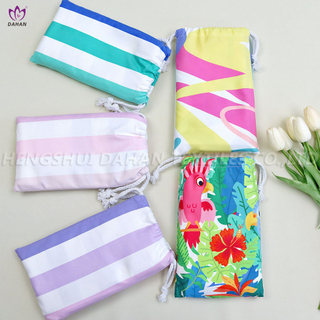 Microfiber suede towel beach towel.
