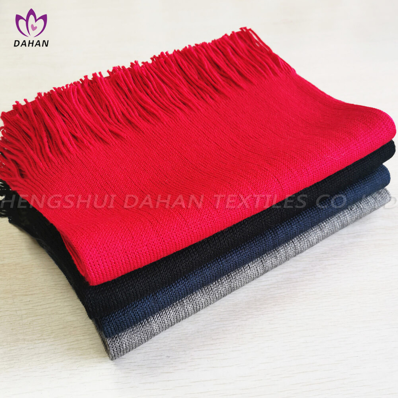SC12 50% Wool 50% Acrylic scarf with tassels.