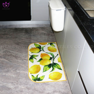 Waterproof printing ground mat for kitchen.