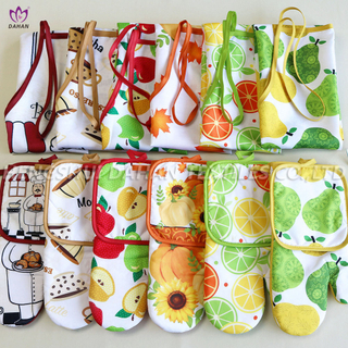 100% Polyester printing apron set 3pk