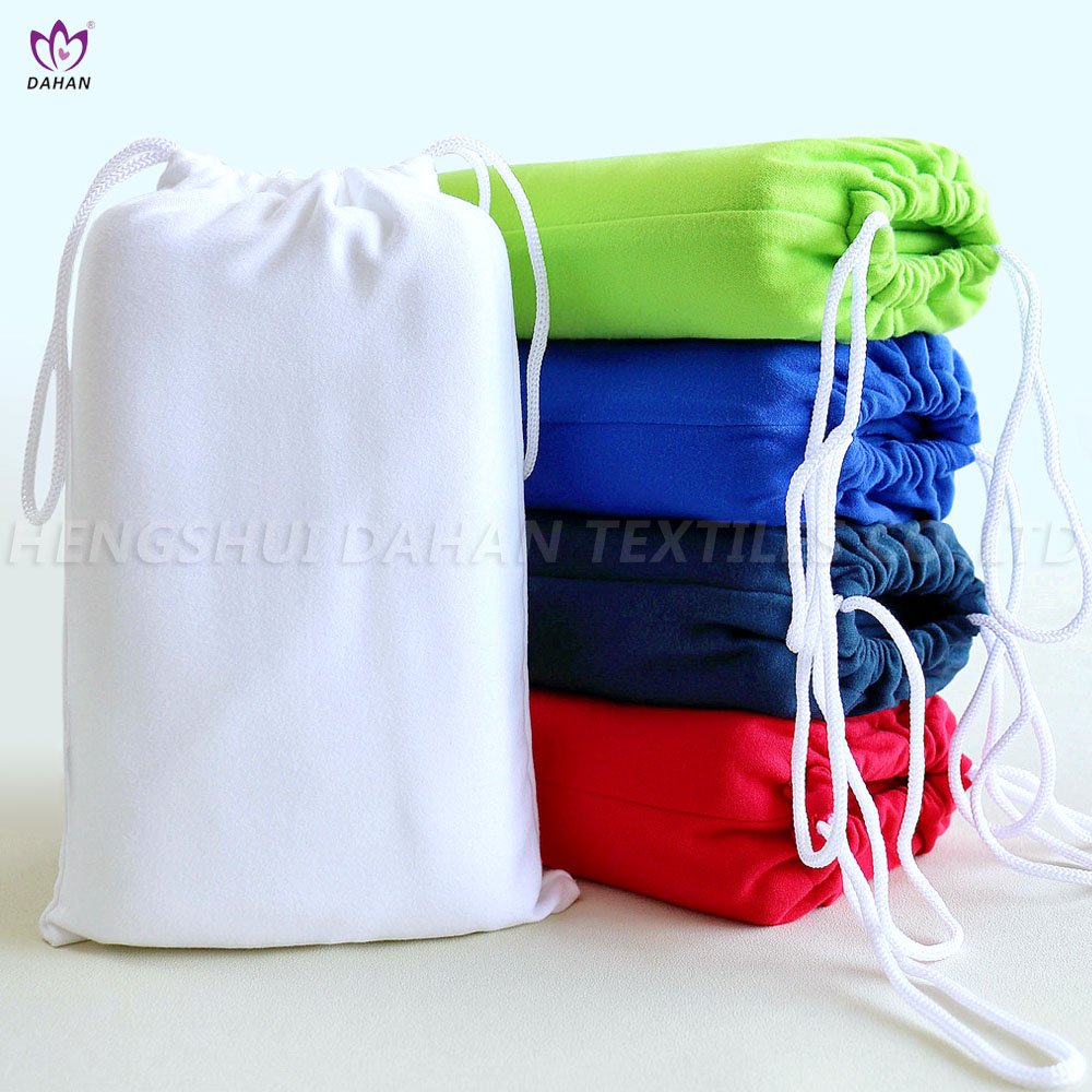 Microfiber solid color suede towels.