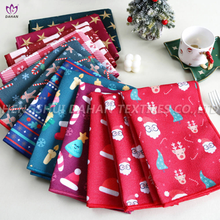 MC278 Christmas printed microfiber towels. 