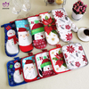 Christmas printing glove+potholder+cotton towel 3pk