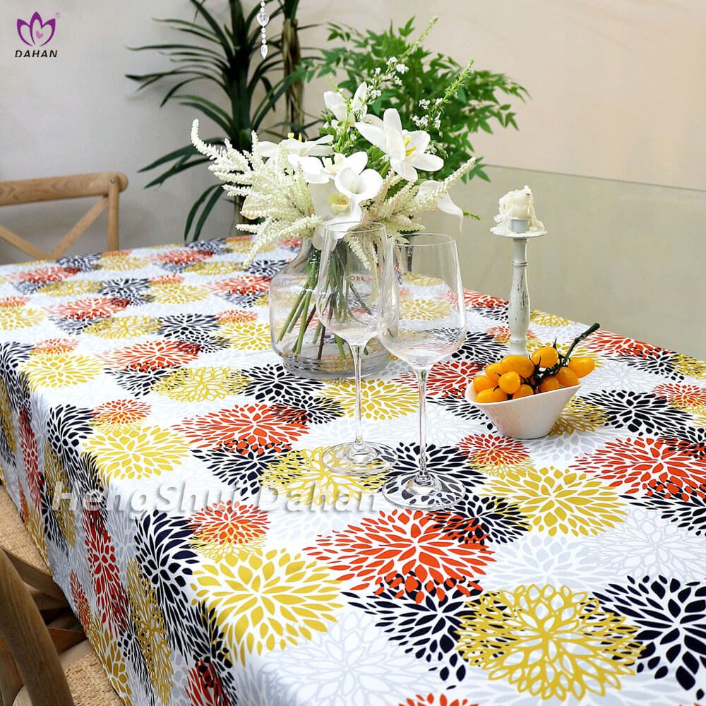 100% Polyester printed​ tablecloth. TP132