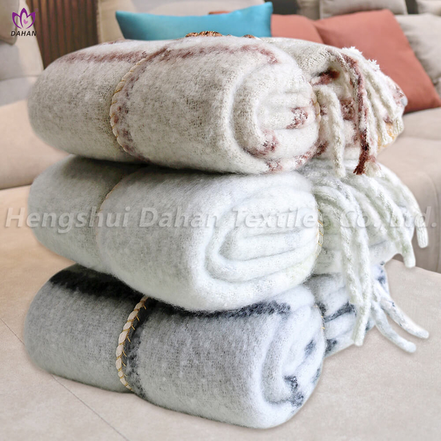 BK343 Mohair tassel blankets.