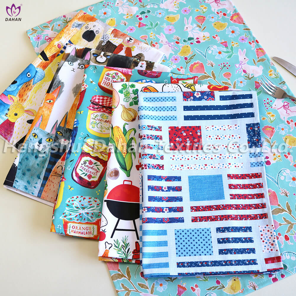 PR44 Printed tea towels.