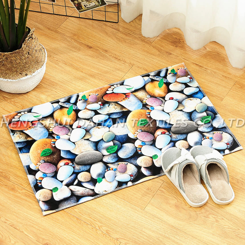 Printing ground mat kitchen mat. 