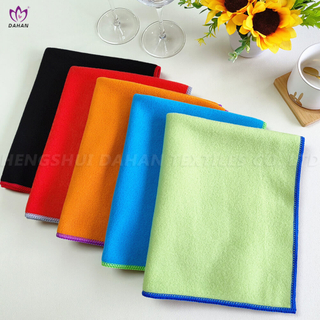 Microfiber double-sided plush polishing cloth.