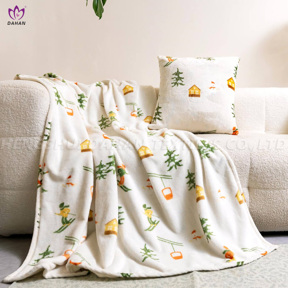 Printing flannel blanket and pillow. BK186