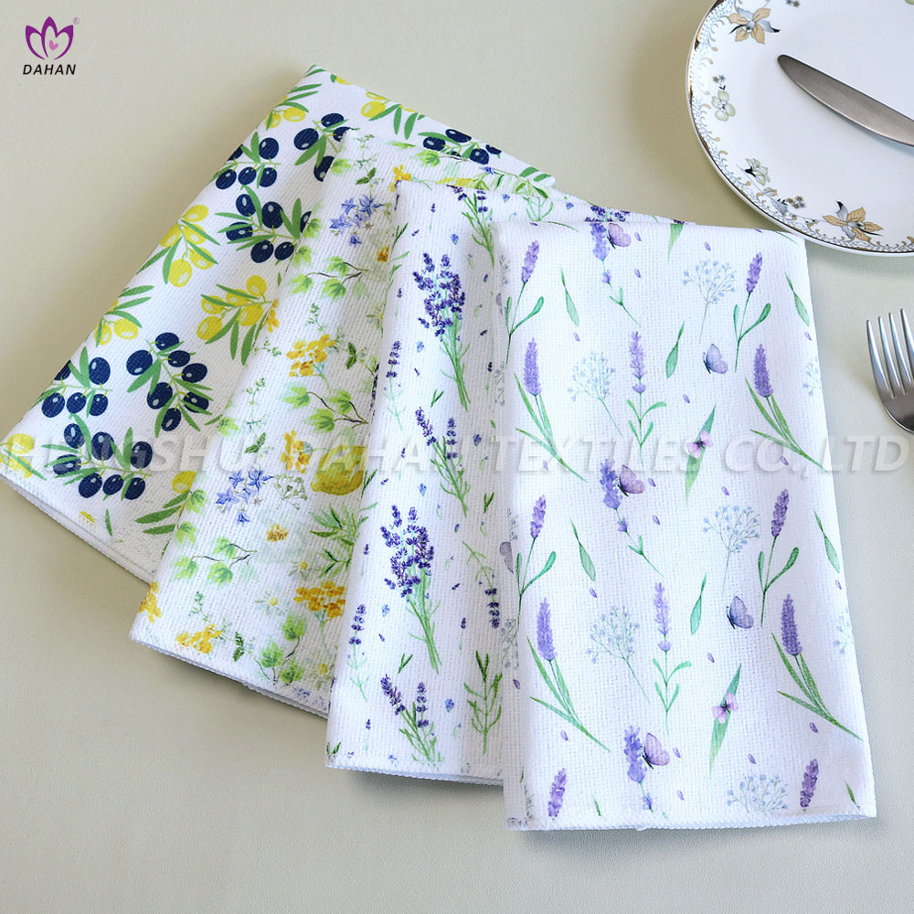 MC286 Printed microfiber kitchen towel. 