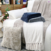  BK414 Solid color tassel blankets.