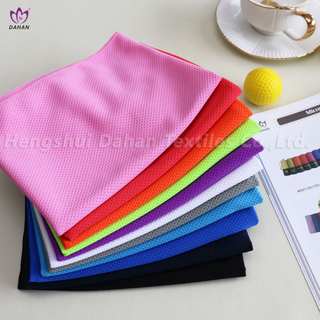 Microfiber solid color cooling towel. 