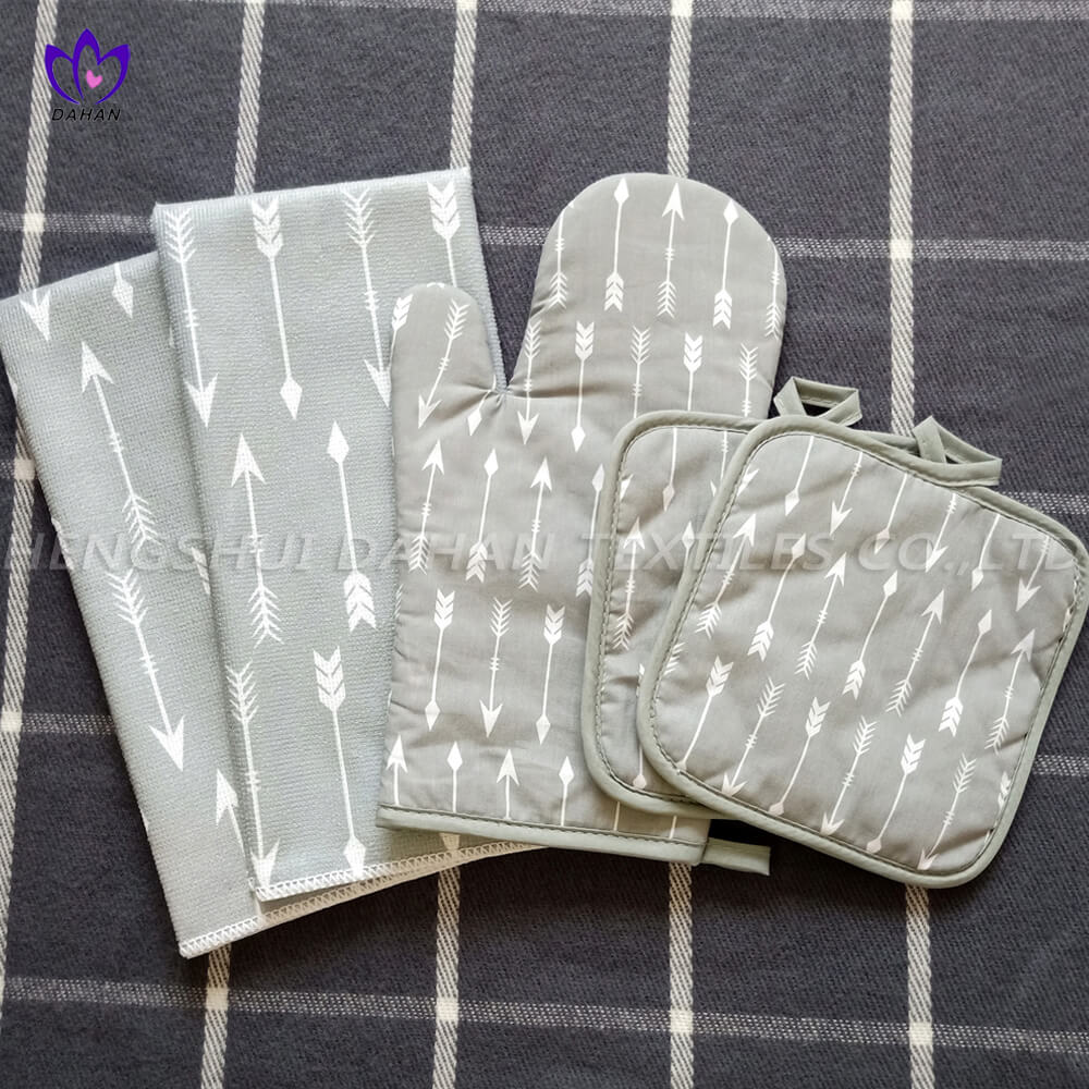 AGP99 Printing Glove+Potholder+Microfiber towels 5-pack.