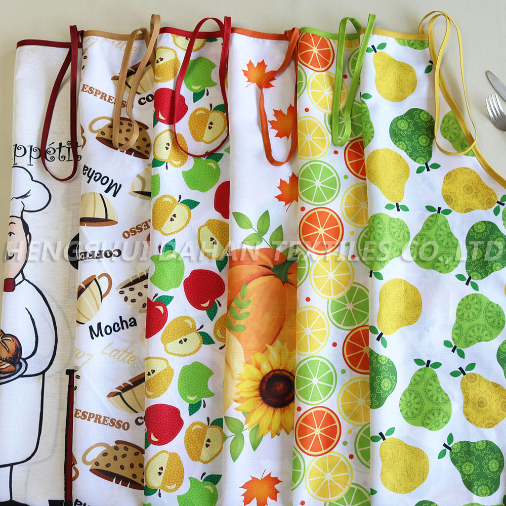 100% Polyester printing apron set 3pk
