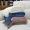 BK413 Solid color tassel blankets.