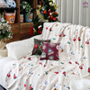 BK393 Christmas printed double-layered blanket . 