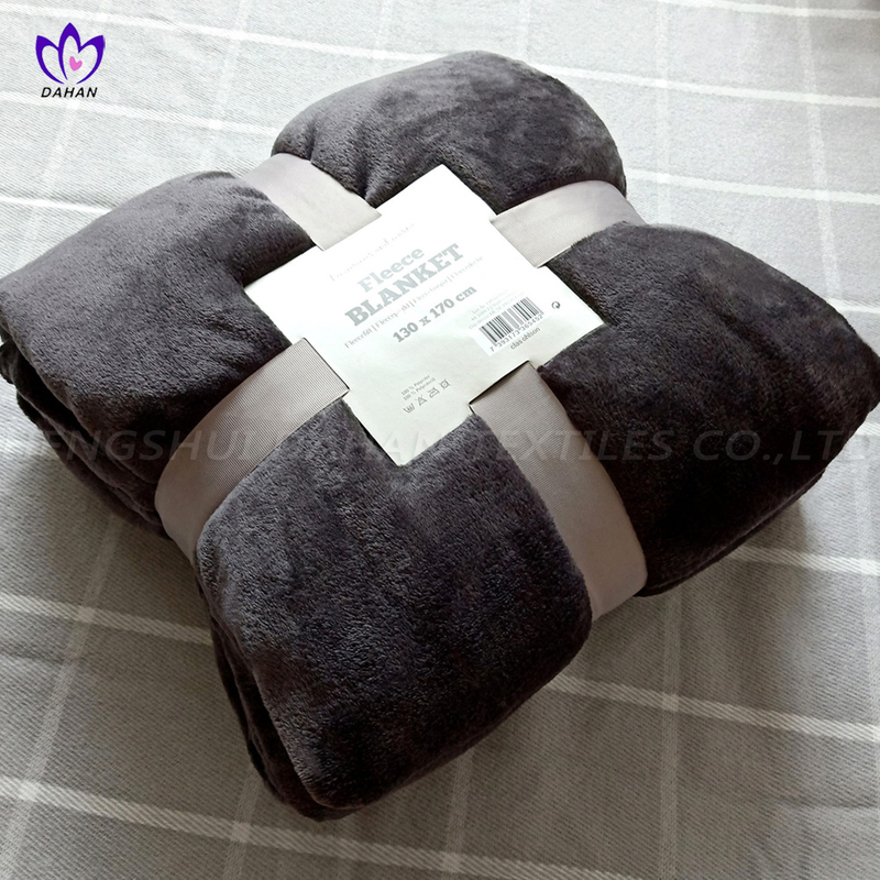 BK34 Solid color microfiber coral fleece blanket. 