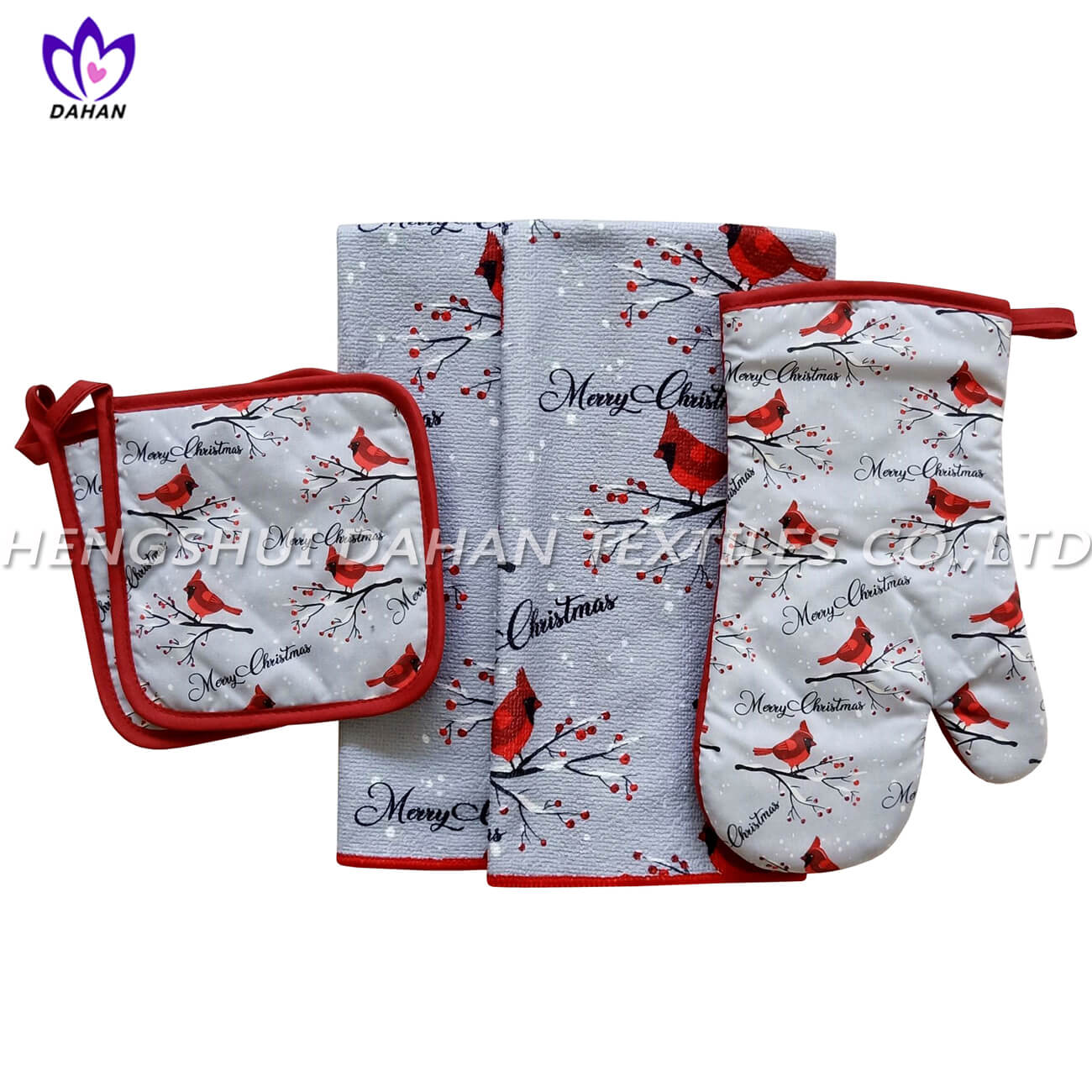 AGP72 Printing glove,potholder, microfiber towel 5 packs--Christmas series