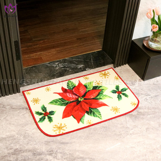 Christmas printing ground mat kitchen mat.