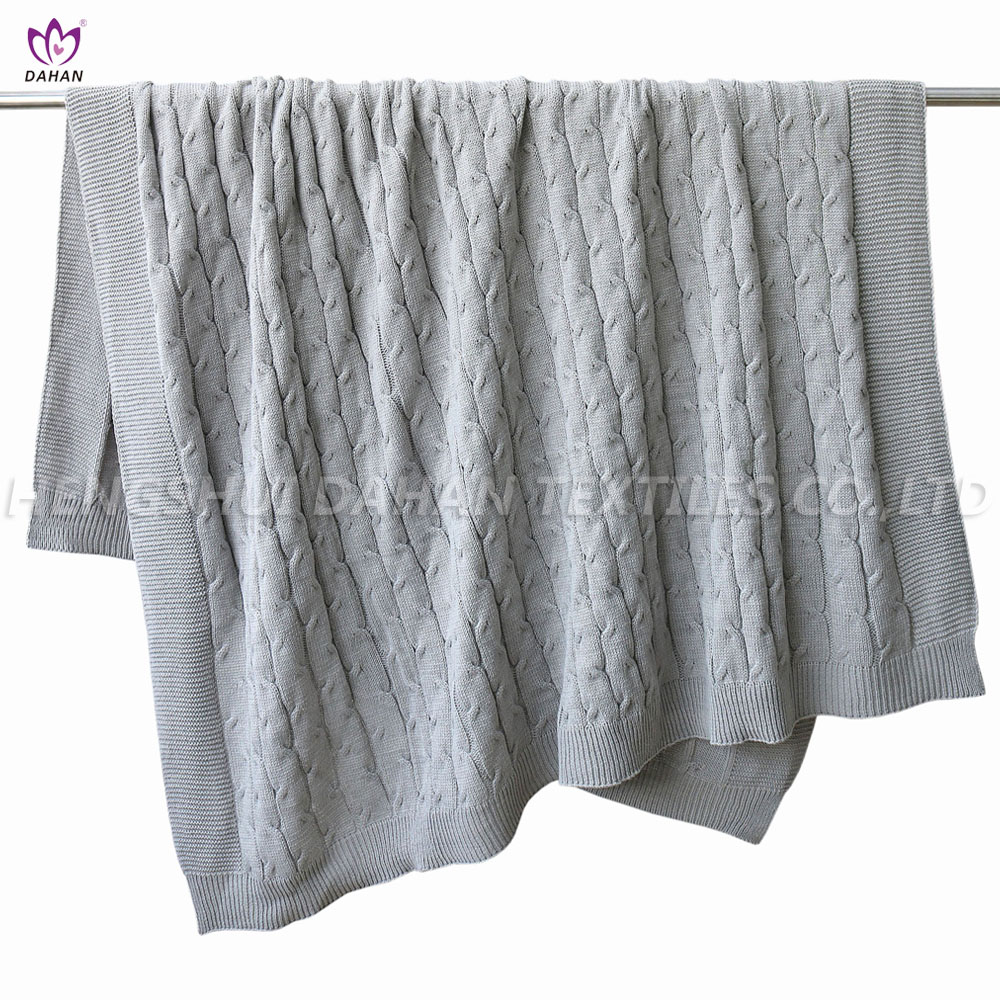 100% Acrylic knitted blanket.