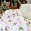 BK393 Christmas printed double-layered blanket . 